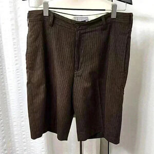 Ezekiel Mens Shorts Brown Pin Stripe Bermuda B5.27.5.11